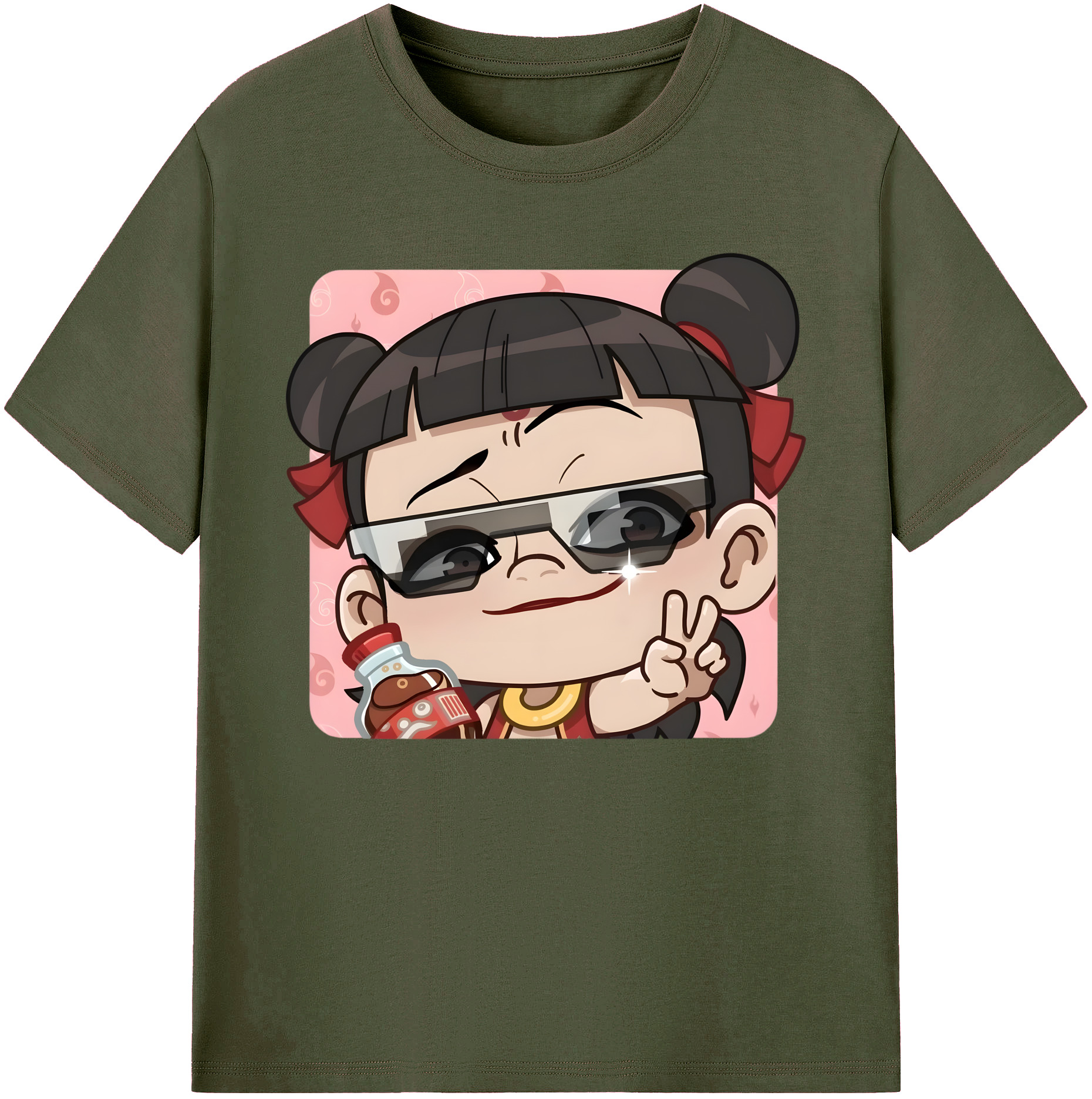 （画像用） Ne Zha 2 ナタ 魔童の大暴れ 綿100％ メンズ半袖Tシャツ｜肌触りやわらか＆通気性